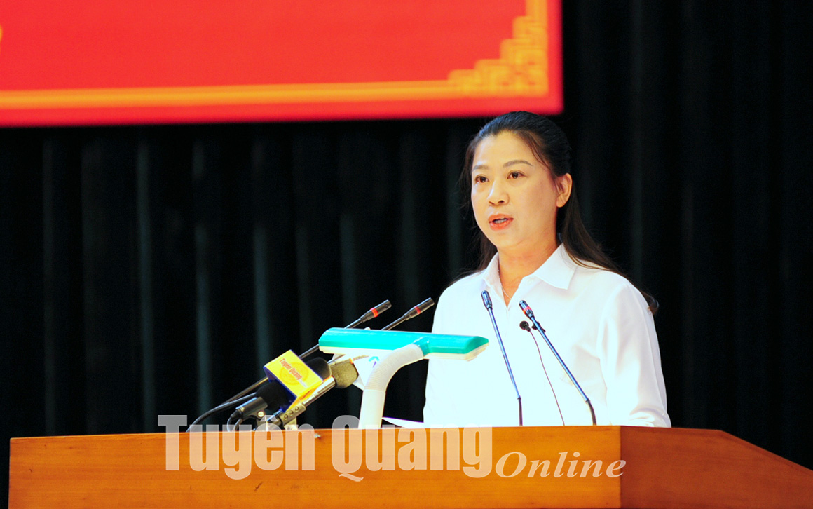 Phát biểu kết luận của đồng chí Phó Bí thư Thường trực Tỉnh ủy Lê Thị Kim Dung tại Hội nghị quán triệt chuyên đề năm 2022