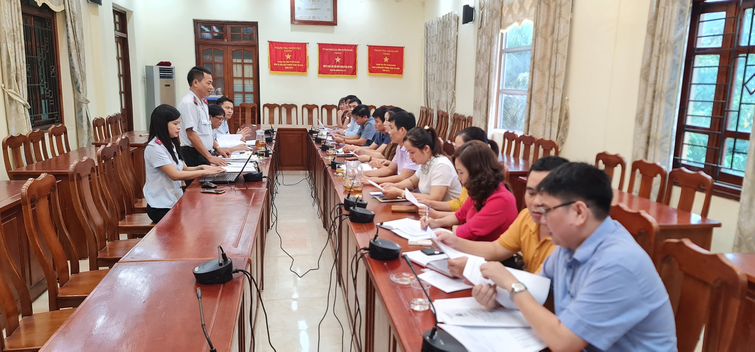 Tổ xác minh tài sản, thu nhập của Thanh tra tỉnh Tuyên Quang làm việc với người được xác minh tài sản, thu nhập năm 2023